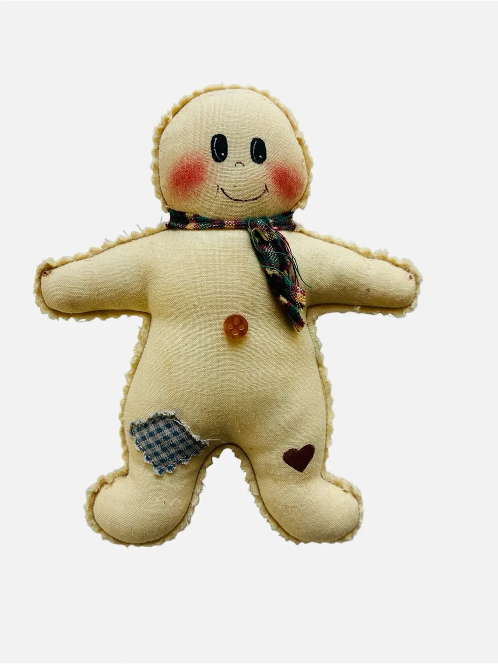 Handmade 1996 Holiday Gingerbread Doll with Scarf